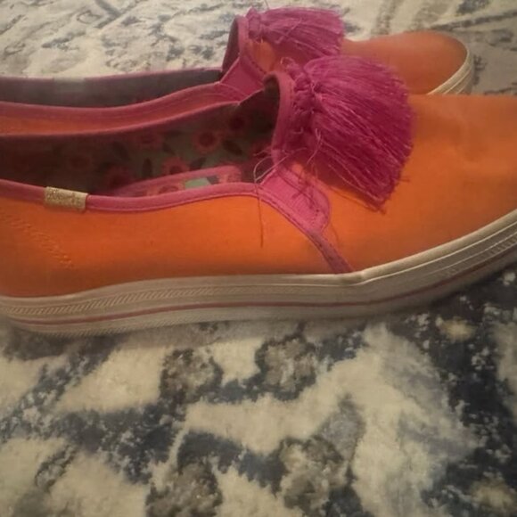 Kate Spade Ked Orange and Pink Loafers Size 10 - Picture 3 of 9
